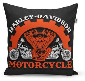 Sablio Vankúš Harley-Davidson motor Čierne pozadie - 40x40 cm