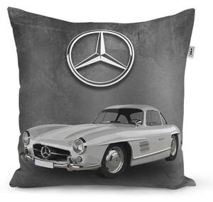 Sablio Vankúš Mercedes-Benz 300 SL Sivé pozadie - 40x40 cm