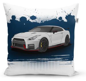 Sablio Vankúš Nissan GTR 35 Modrý - 40x40 cm