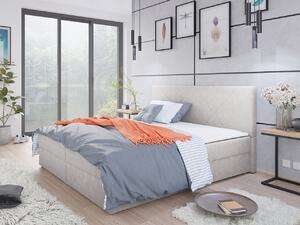 Kontinentálna manželská posteľ 180x200 BALJA 4 - svetlá šedá + topper ZDARMA
