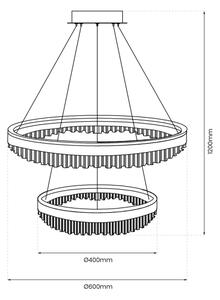 LED Luster na lanku LED/85W/230V pr. 60 cm zlatá