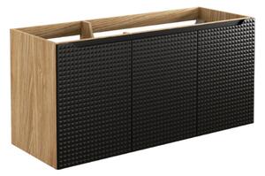 Kúpeľňová skrinka pod umývadlo LUXOR BLACK 120 cm