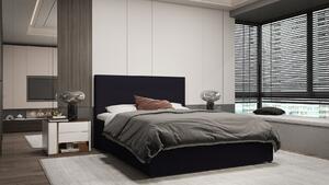 Dizajnová posteľ MALIKA - 200x200, čierna