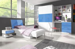 Študentská izba RENI 3 - biela / modrá