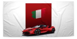 Sablio Uterák Ferrari Talianska vlajka na červenom bloku - 30x50 cm