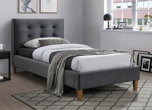 Jednolôžková posteľ TEXAS Velvet | 90 x 200 cm Farba: Sivá / Bluvel 14