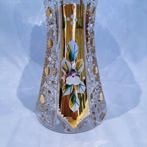 Váza tanečnice zdobená zlatom, smaltom a brusom 20.5 cm