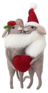 Vánoční ozdoba Myšky Peo Grey Heart