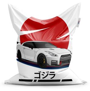 Sablio Sedací vak Nissan GTR 35 Japonské slnko - 150x100 cm