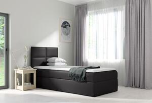 Čalúnená jednolôžková posteľ SONIA - 80x200, tmavo šedá + topper ZDARMA