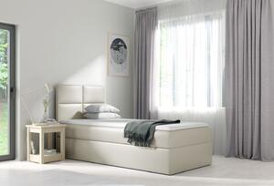 Čalúnená jednolôžková posteľ SONIA - 80x200, béžová + topper ZDARMA