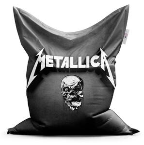 Sablio Sedací vak METALLICA Lebka Sivá - 150x100 cm