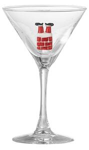 Pohár na koktail s dekoráciou Misa 170 ml Santa v komíne