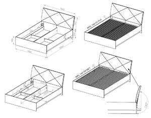 Dvojlôžková posteľ BRIANA 160x200 - biela