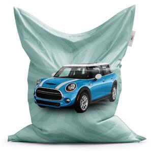 Sablio Sedací vak Mini sedan Zelené pozadie - 200x140 cm