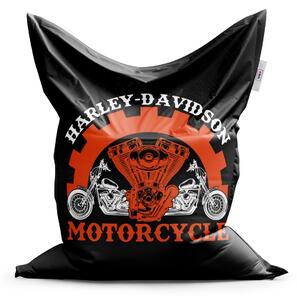 Sablio Sedací vak Harley-Davidson motor Čierne pozadie - 150x100 cm