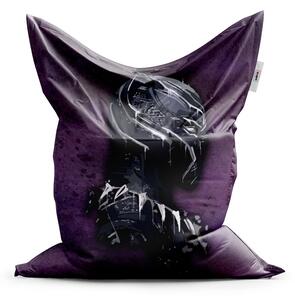 Sablio Sedací vak BLACK PANTHER z profilu Fialový hmlistý - 150x100 cm
