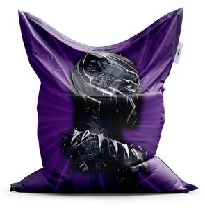Sablio Sedací vak BLACK PANTHER z profilu Fialový - 150x100 cm