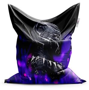 Sablio Sedací vak BLACK PANTHER Fialová luminiscencia - 150x100 cm
