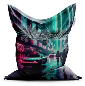 Sablio Sedací vak Cyberpunk 2077 Mesto - 150x100 cm