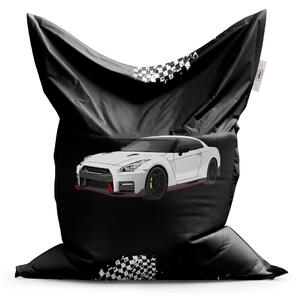 Sablio Sedací vak Nissan GTR 35 Čierny - 150x100 cm