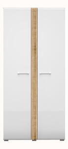 Dvojdverová šatníková skriňa ALIZA - šírka 92 cm, dub castello / biela