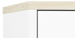 Šatníková skriňa CHAJA - šírka 117 cm, biela / buk fjord
