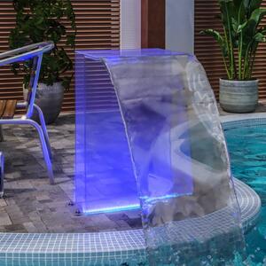 Bazénová fontána s RGB LED a súpravou konektorov akryl 51 cm
