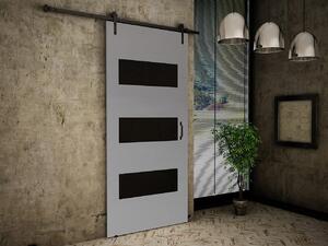 Posuvné interiérové dvere XAVIER 2 - 100 cm, čierne / antracitové