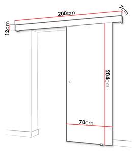 Posuvné dvere MANOLO 1 - 70 cm, čierne