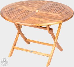 FaKOPA s. r. o. VASCO - skladací stôl z teaku gulatý Ø 120 cm