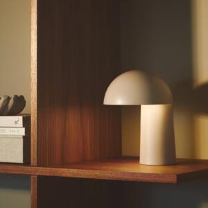 LED dobíjacia stolová lampa Faye Prenosná, béžová, stmievateľná, USB