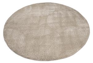 Dekorstudio Okrúhly jednofarebný koberec FANCY 647 - béžový Priemer koberca: 200cm