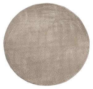 Dekorstudio Okrúhly jednofarebný koberec FANCY 647 - béžový Priemer koberca: 120cm