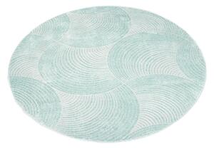 Dekorstudio Okrúhly jednofarebný koberec FANCY 647 - mentolový Priemer koberca: 200cm
