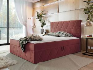 Hotelová manželská posteľ 140x200 PALMA - ružová + topper ZDARMA