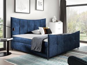 Hotelová dvojlôžková posteľ 160x200 MORISA - modrá + topper ZDARMA