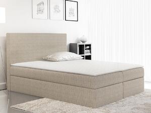 Kontinentálna dvojlôžková posteľ 140x200 MARICELA - svetlá šedá + topper ZDARMA