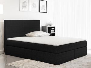 Kontinentálna dvojlôžková posteľ 180x200 MARICELA - čierna + topper ZDARMA