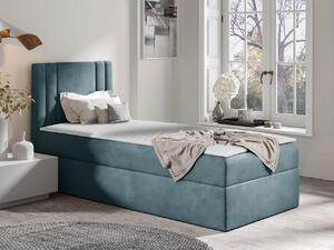 Americká jednolôžková posteľ 100x200 VITORIA MINI - modrá, pravé prevedenie + topper ZDARMA