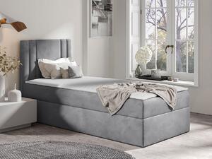 Americká jednolôžková posteľ 80x200 VITORIA MINI - šedá, pravé prevedenie + topper ZDARMA