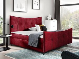 Hotelová jednolôžková posteľ 120x200 MORISA - červená + topper ZDARMA