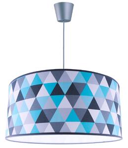 Závesné svietidlo Garo, 1x textilné tienidlo so vzorom (výber z 3 farieb), (výber z 3 farieb konštrukcie), (fi 44cm)