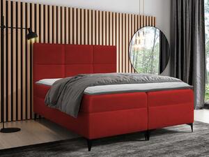 Americká manželská posteľ 140x200 NIEVE - červená + topper ZDARMA