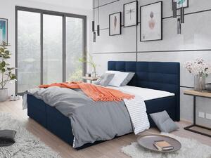Moderná hotelová posteľ 140x200 BALJA 1 - modrá + topper ZDARMA