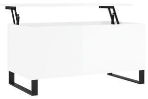 Konferenčný stolík lesklý biely 90x44,5x45 cm spracované drevo