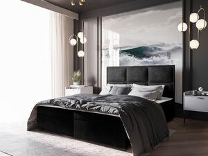 Americká manželská posteľ 140x200 MANNIE 1 - čierna + topper ZDARMA