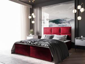 Americká manželská posteľ 180x200 MANNIE 1 - červená + topper ZDARMA