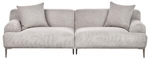 3-miestna pohovka svetlosivá látková čalúnená kovové nohy obývacia izba moderný štýl