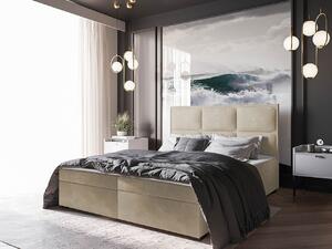 Americká manželská posteľ 160x200 MANNIE 1 - béžová + topper ZDARMA